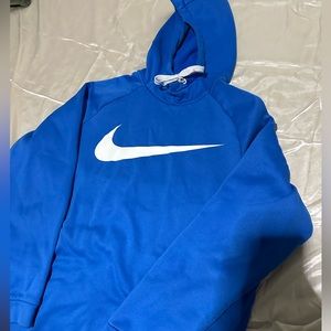 Blue nike hoodie size (L)
